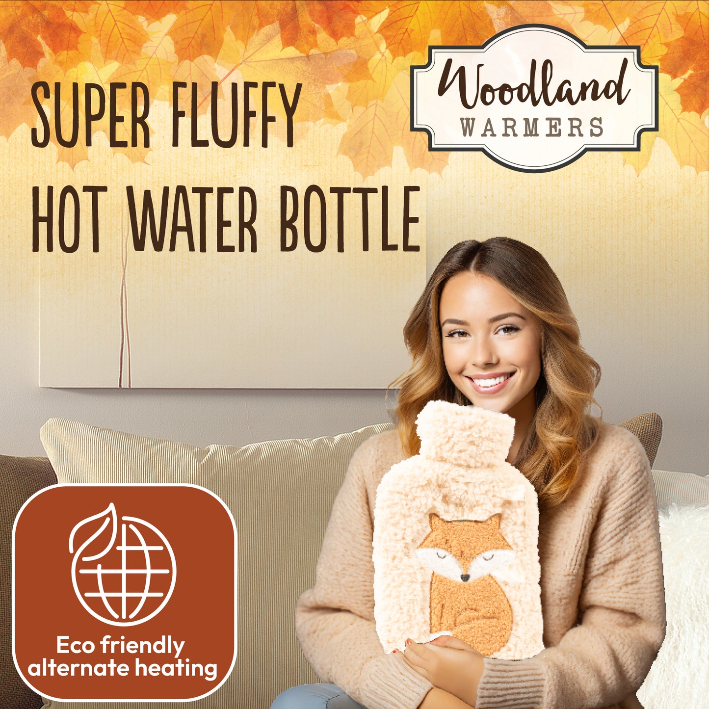 Hot Water Bottle with Soft Cover - White - DSL