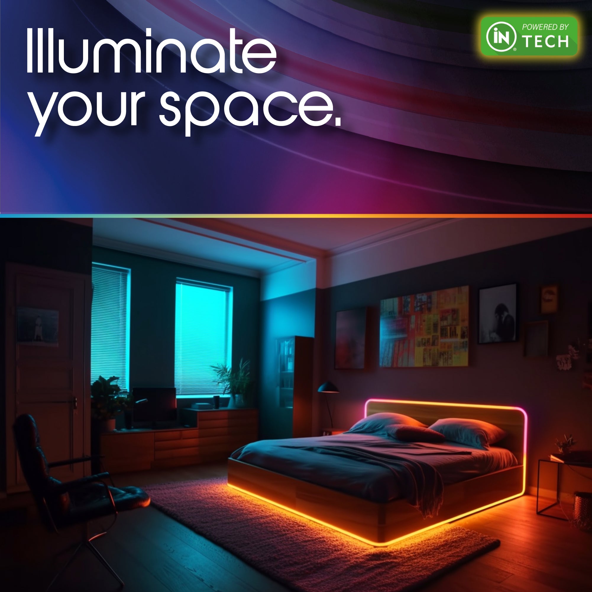 LED Strip Light - RGB Colour Changing Light with Remote - DSL
