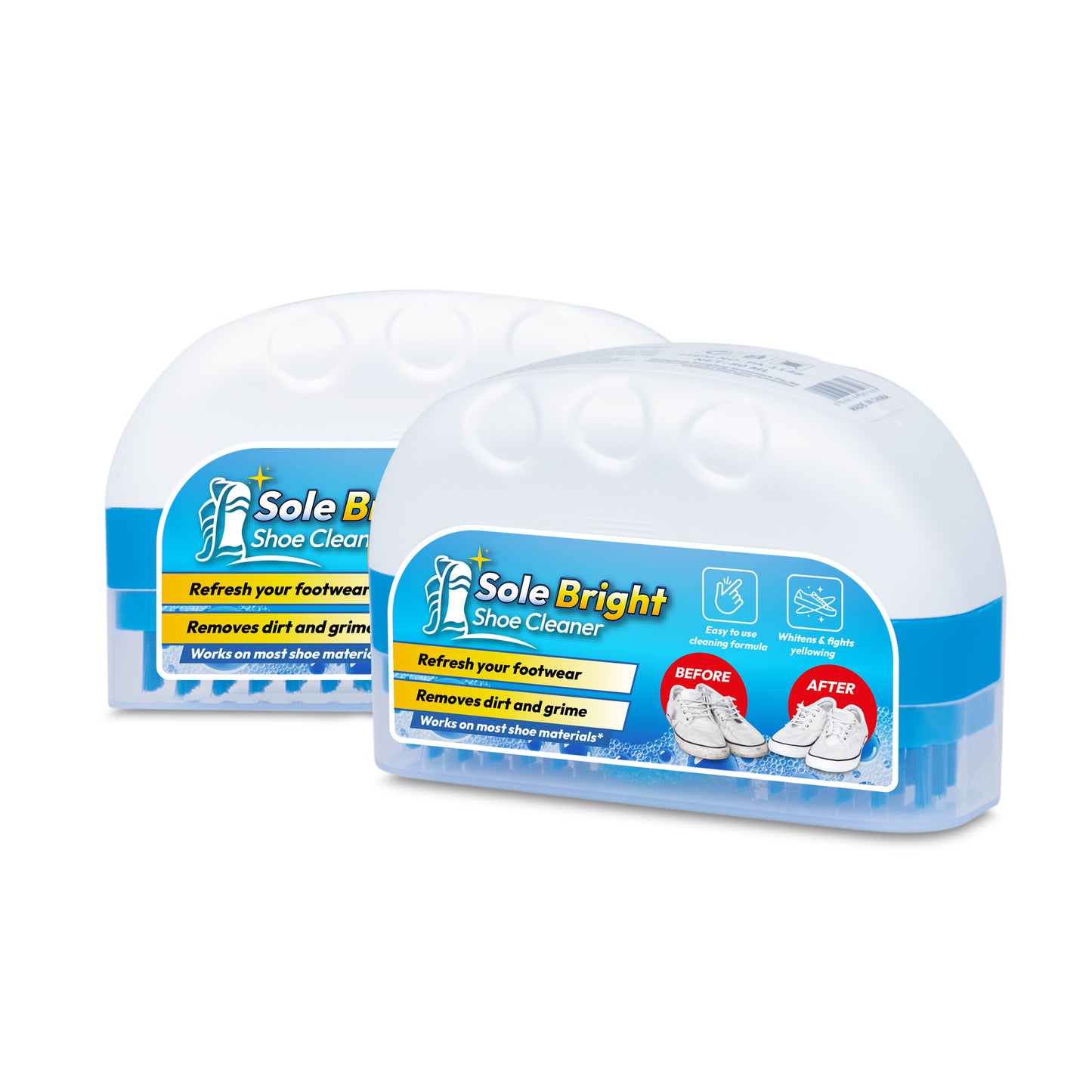 iN White Trainer Cleaner and Leather Cleaner Kit - Shoe Cleaning Kit White Shoe Polish - Trainer Cleaning Kit - Built Sponge Applicator - Easy Cleaning for Leather, Canvas & Synthetic Shoes - DSL