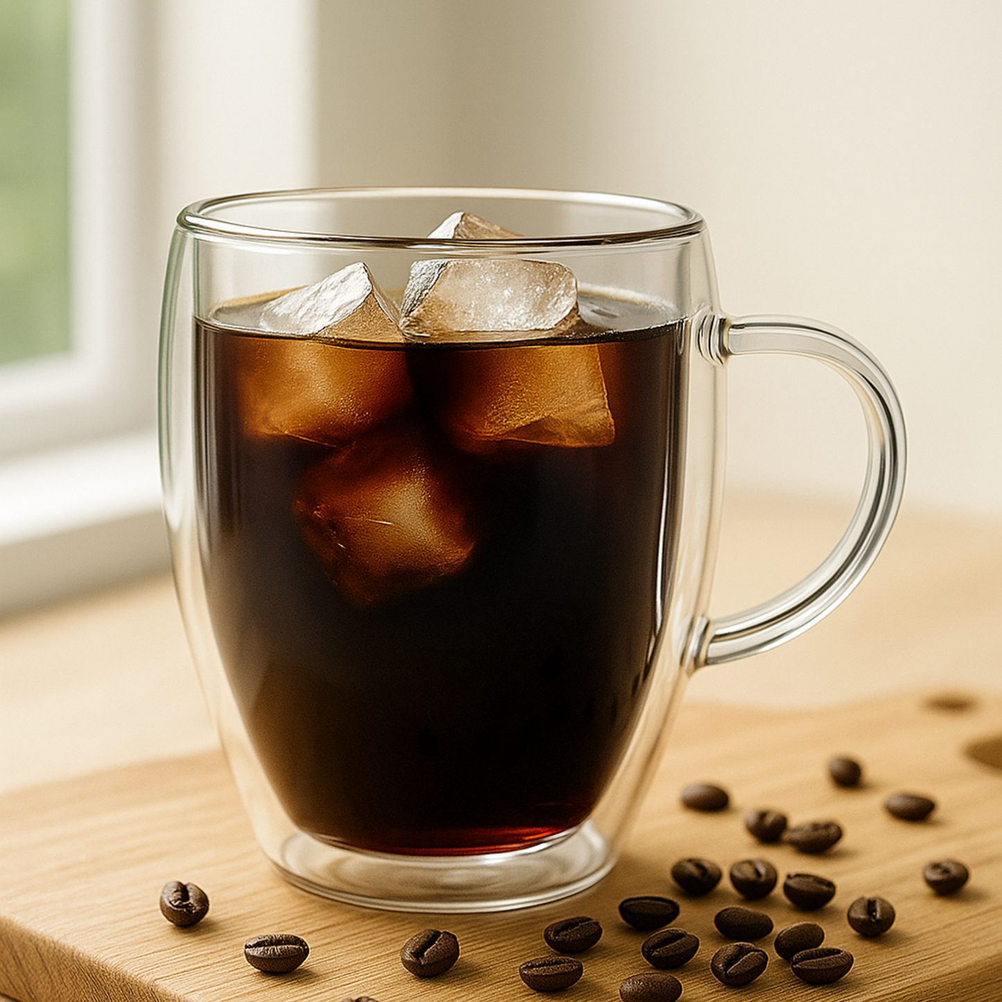 iN Insulated Glass Mug 350ml – Double Wall Borosilicate Glass Coffee Cup for Hot & Cold Drinks, Lightweight Heat Resistant Glassware for Latte, Tea, Cappuccino, Iced Coffee, Mocktails & Desserts - DSL