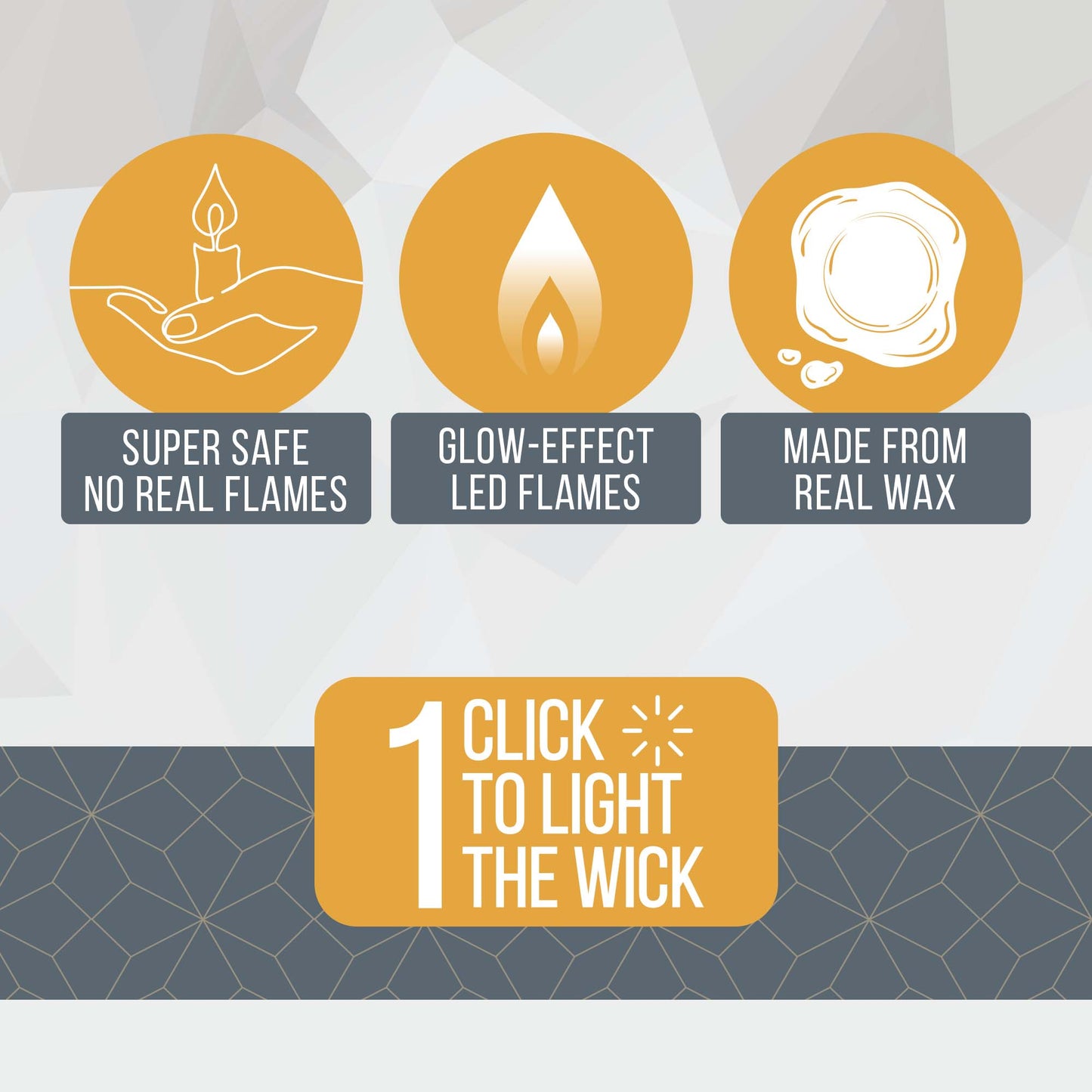 Neutral Flameless LED Candles - Rope Design - DSL