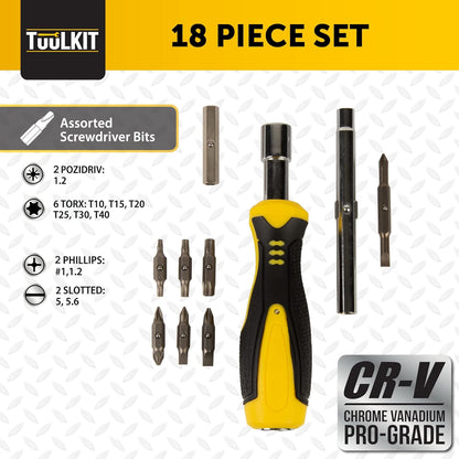 Screwdriver Ratchet Set 18-in-1 - TuulKit - DSL