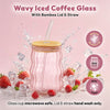 Wavy Iced Coffee Glass - Aesthetic Cold Brew Cup for Coffee Lovers - DSL