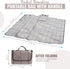 iN Premium Picnic Blanket Waterproof Backing - Waterproof Picnic Mat with Carrying Handle - Sand proof - Machine Washable -Generous Size 132cm x132cm