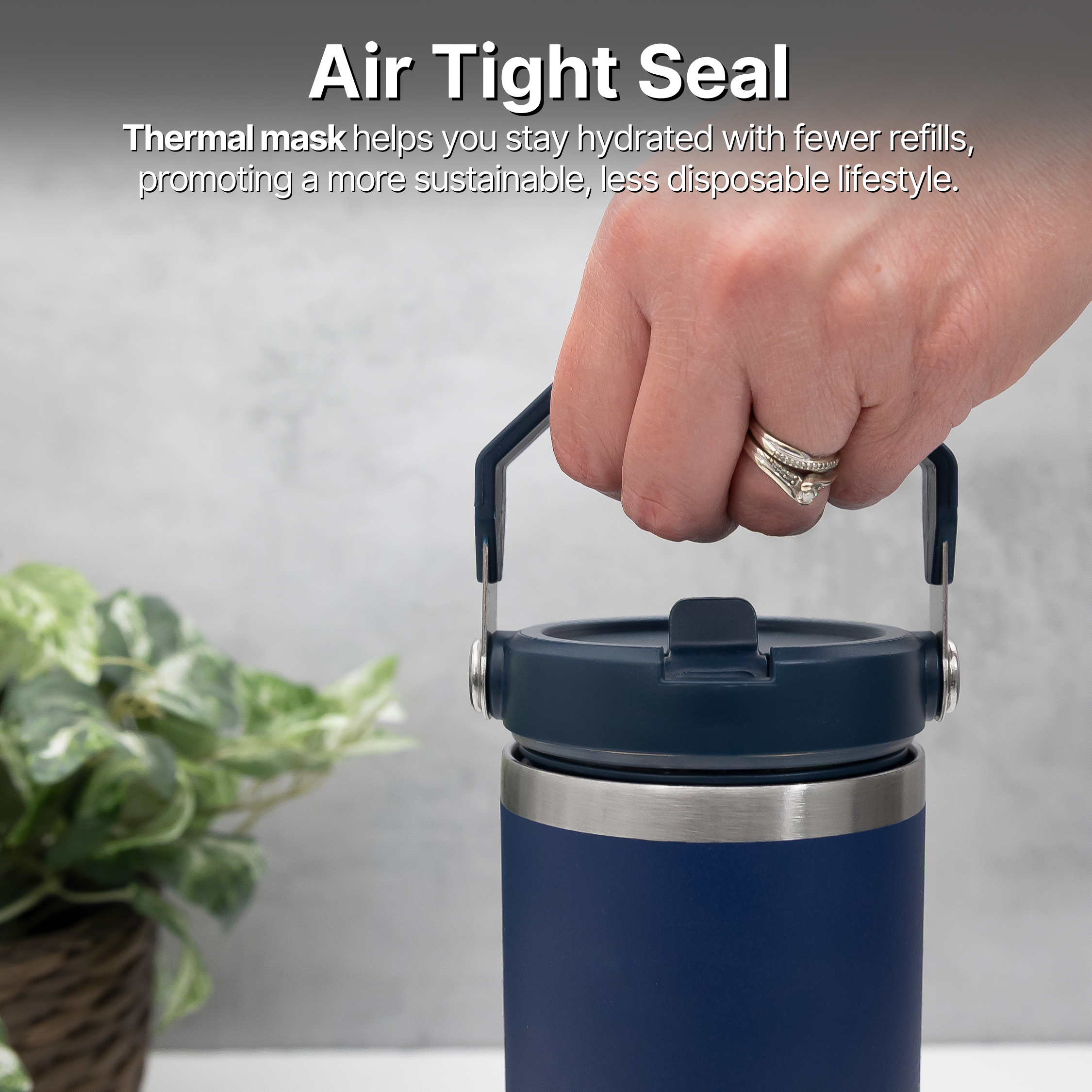 Stainless Steel Water Bottle - Double Wall Vacuum Insulated Tumbler with Straw & Air-Tight Seal, BPA-Free Travel Mug, Spill-Resistant, 7 Hour Insulation for Hot or Cold Drinks, Quencher - DSL