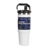 Stainless Steel Water Bottle - Double Wall Vacuum Insulated Tumbler with Straw & Air-Tight Seal, BPA-Free Travel Mug, Spill-Resistant, 7 Hour Insulation for Hot or Cold Drinks, Quencher