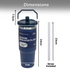 Stainless Steel Water Bottle - Double Wall Vacuum Insulated Tumbler with Straw & Air-Tight Seal, BPA-Free Travel Mug, Spill-Resistant, 7 Hour Insulation for Hot or Cold Drinks, Quencher - DSL