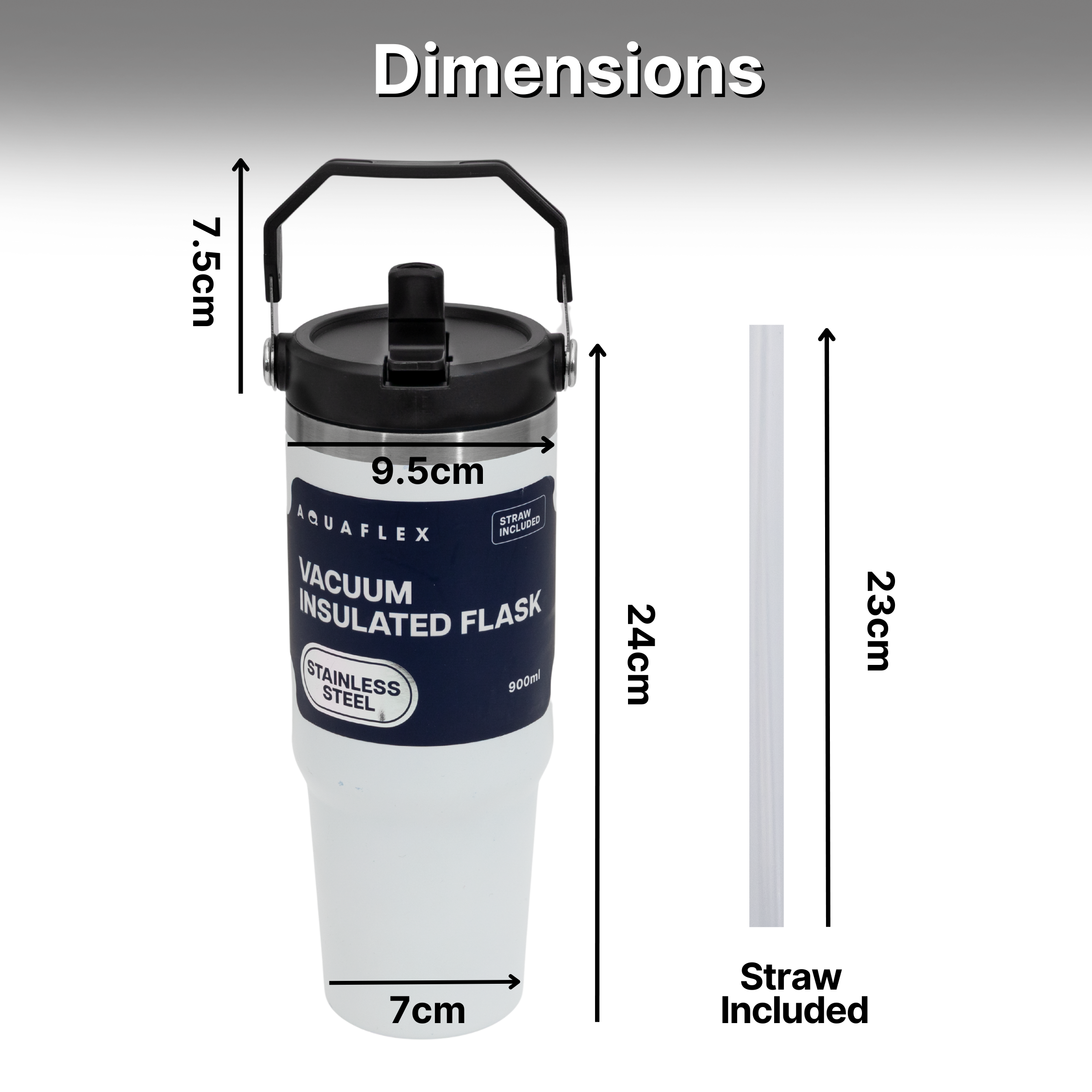 Stainless Steel Water Bottle - Double Wall Vacuum Insulated Tumbler with Straw & Air-Tight Seal, BPA-Free Travel Mug, Spill-Resistant, 7 Hour Insulation for Hot or Cold Drinks, Quencher - DSL