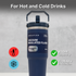 Stainless Steel Water Bottle - Double Wall Vacuum Insulated Tumbler with Straw & Air-Tight Seal, BPA-Free Travel Mug, Spill-Resistant, 7 Hour Insulation for Hot or Cold Drinks, Quencher - DSL