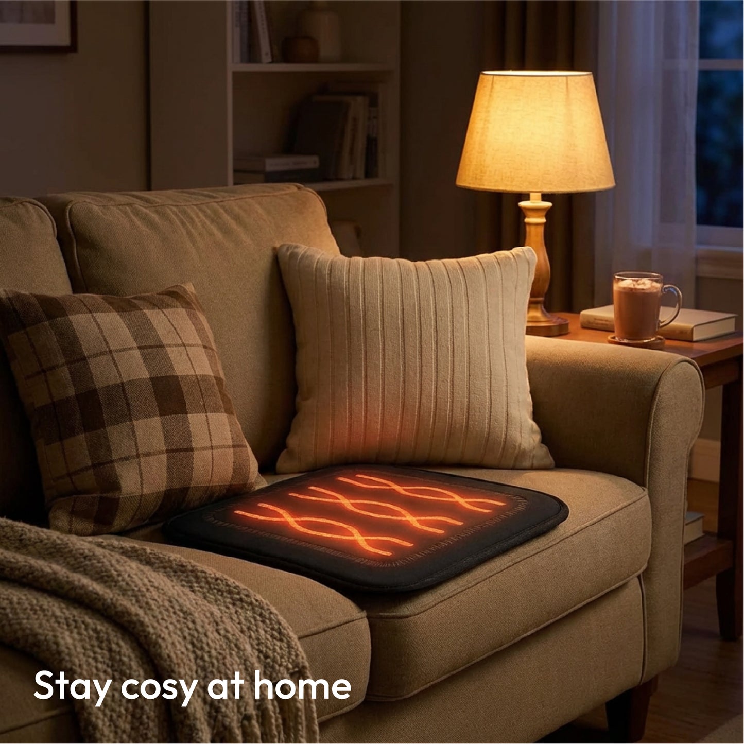 iN Universal Heated Seat Cushion | Portable Heating Pad with Adjustable Temperature  44X44cm - DSL