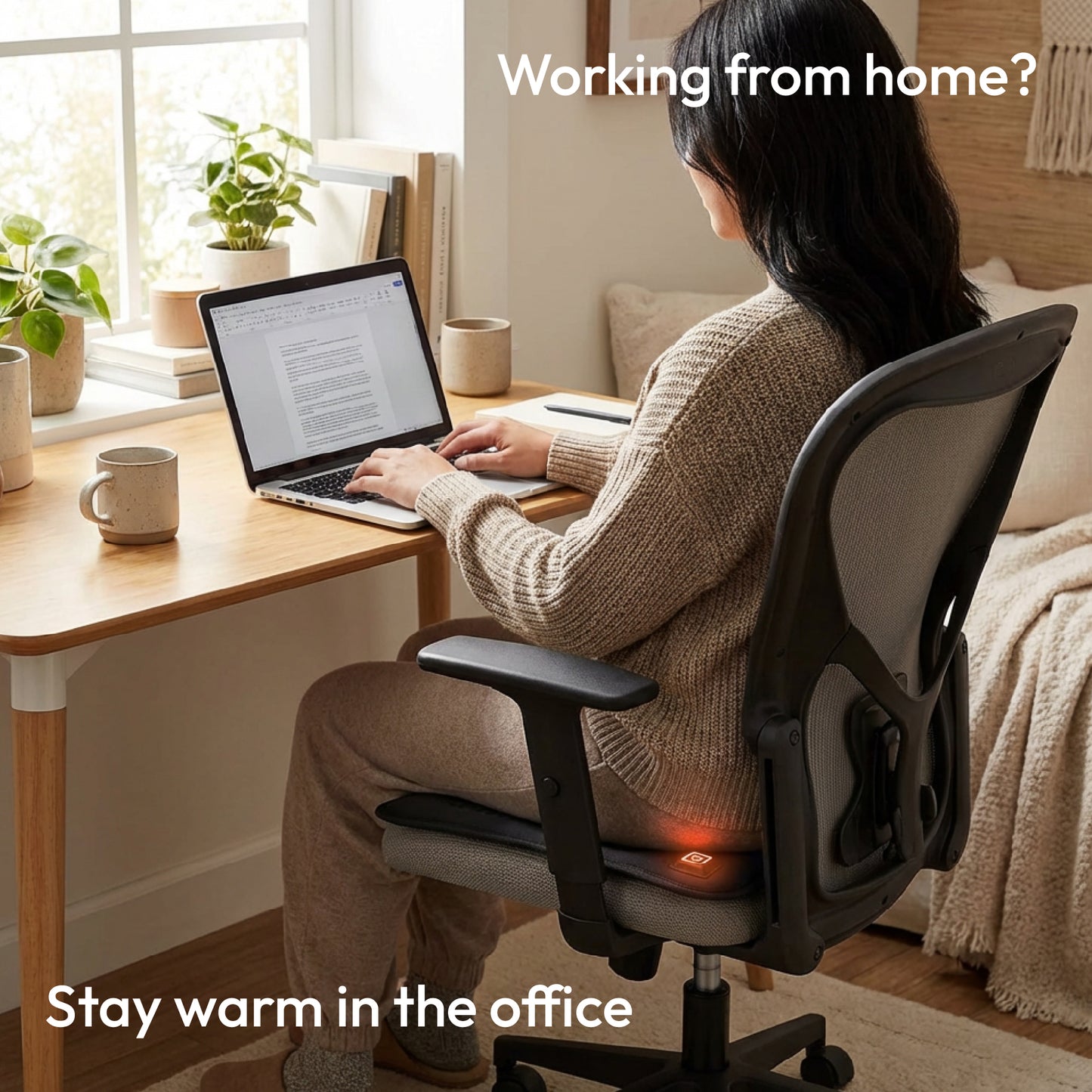 iN Universal Heated Seat Cushion | Portable Heating Pad with Adjustable Temperature  44X44cm - DSL