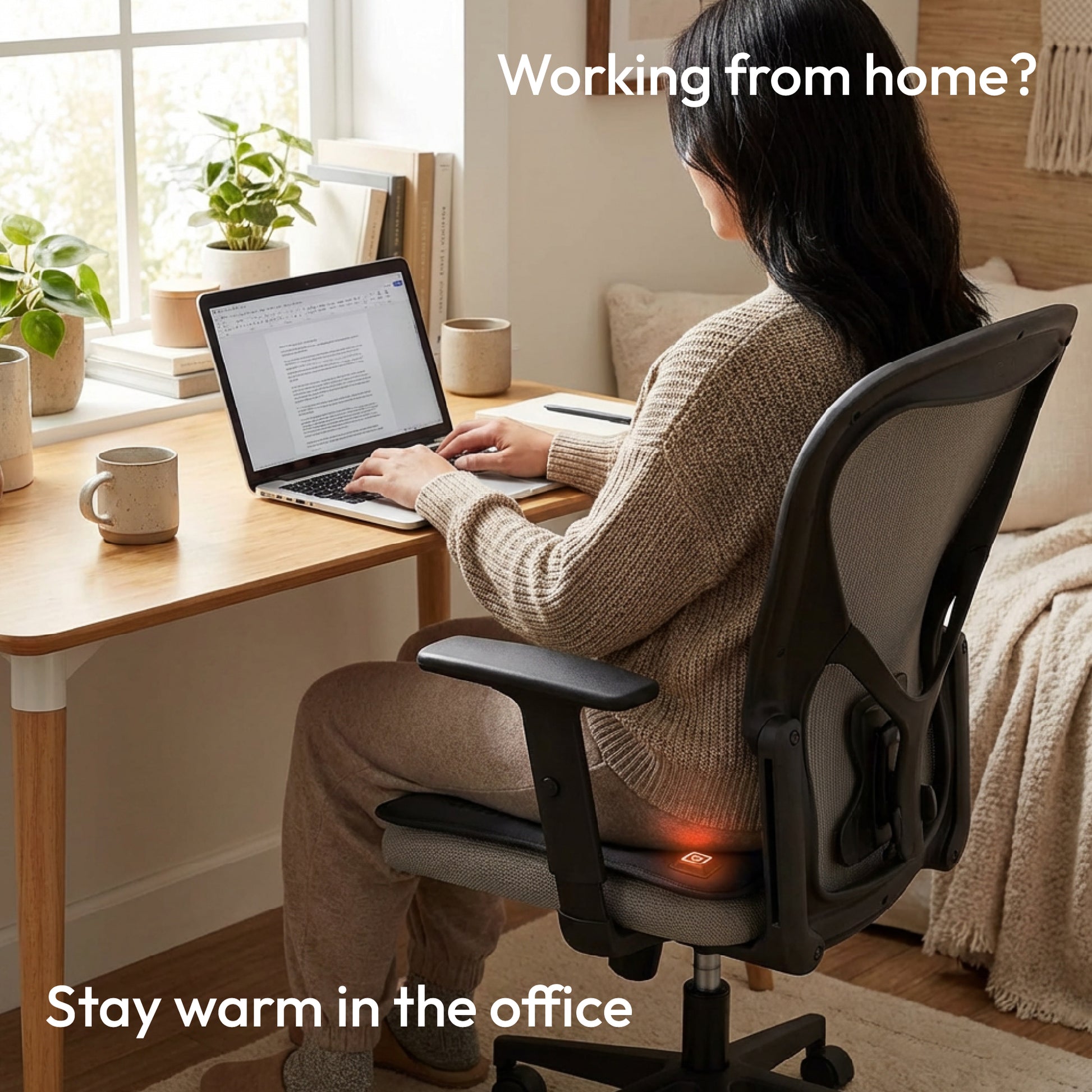 iN Universal Heated Seat Cushion | Portable Heating Pad with Adjustable Temperature  44X44cm - DSL