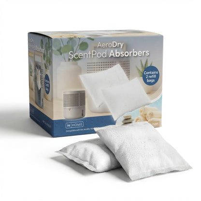 iN Dehumidifier with 2×300g Refillable Absorb Bags | UK Safety Compliant | Zero Energy Consumption Moisture Absorber