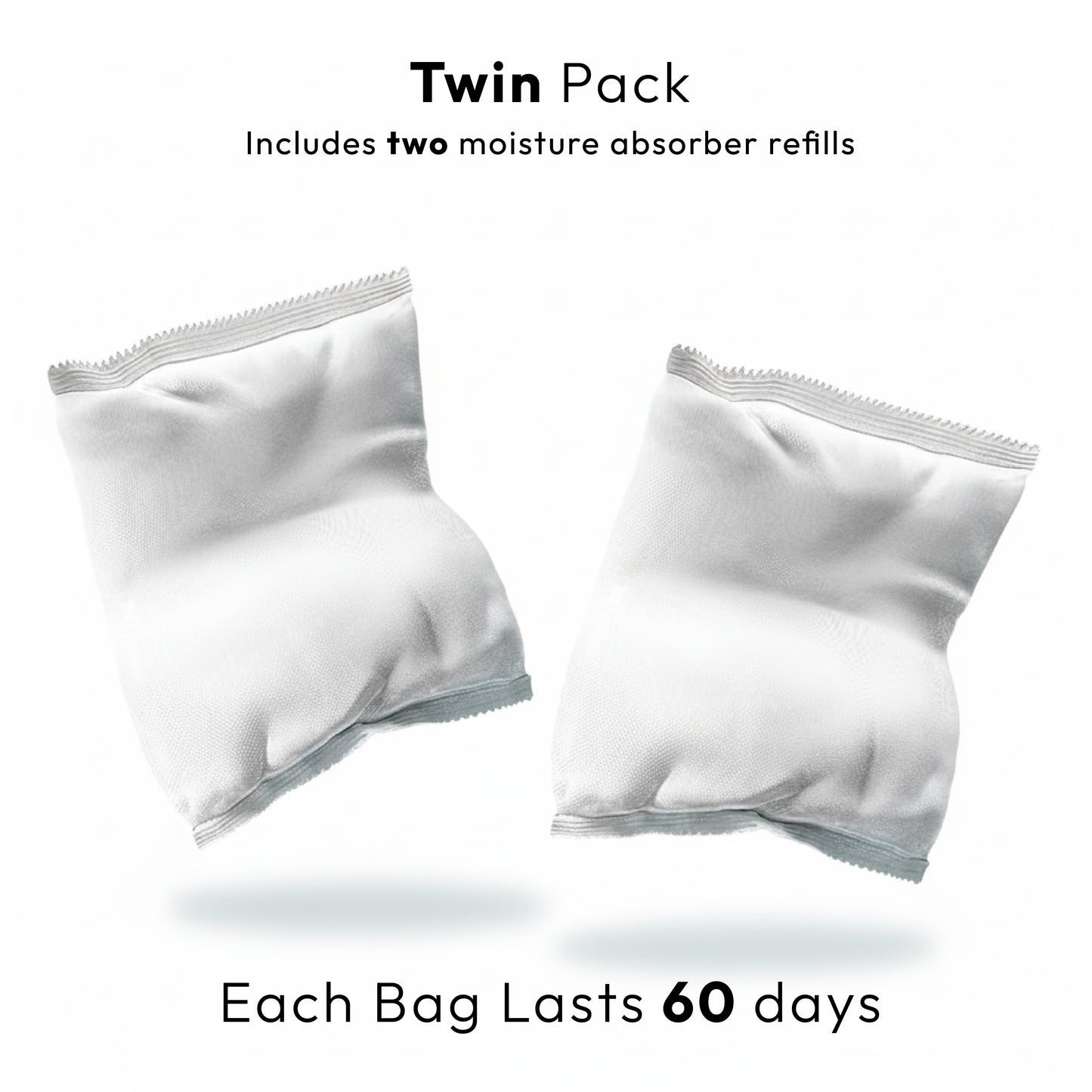 iN Moisture Absorber Refill Bags, Refillable Dehumidifier Bags for Damp & Condensation Control - DSL