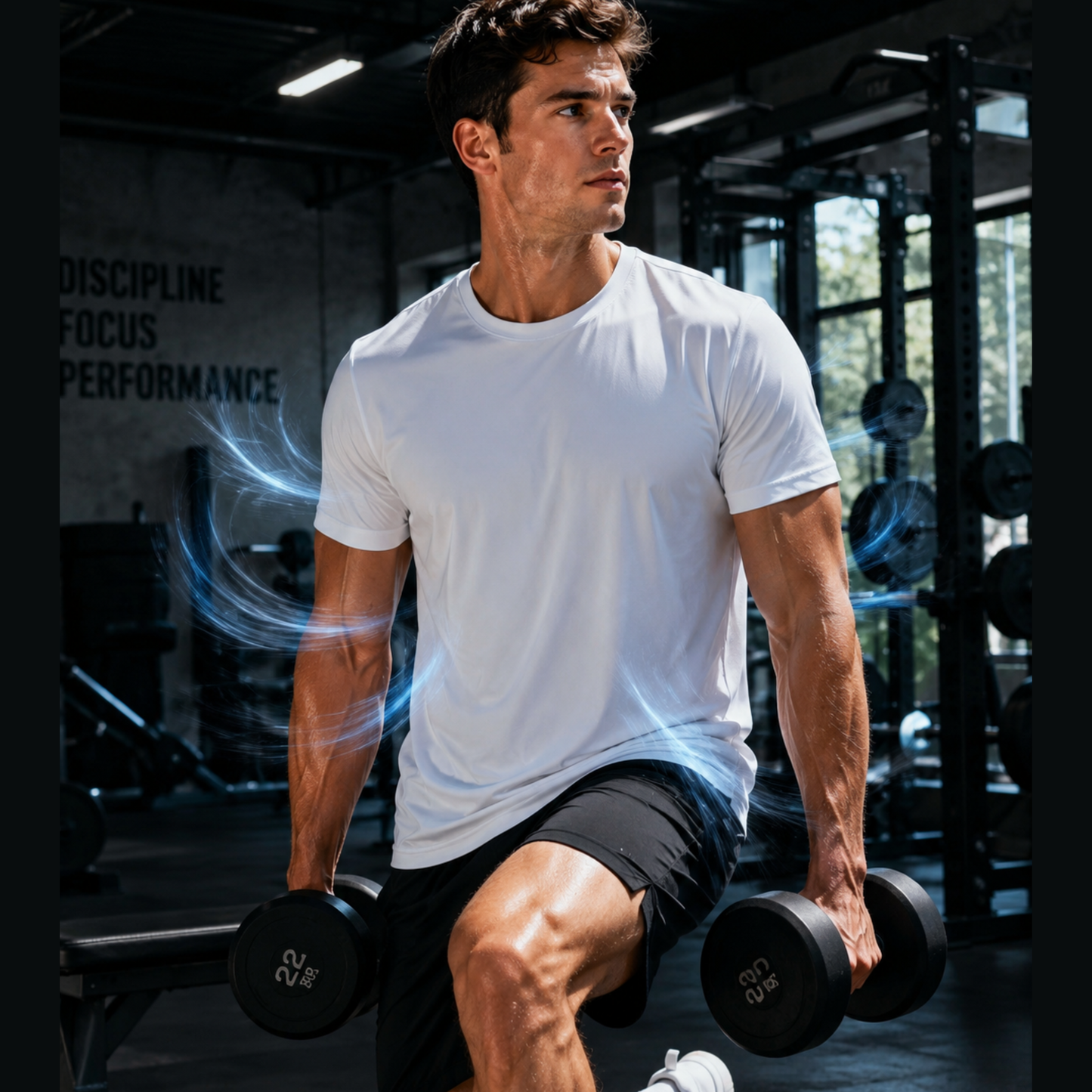 iN Cooling T-Shirts for Men Breathable Short Sleeve Summer T-Shirt, Stretch Fit, Moisture - Wicking