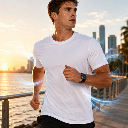iN Cooling T-Shirts for Men Breathable Short Sleeve Summer T-Shirt, Stretch Fit, Moisture - Wicking