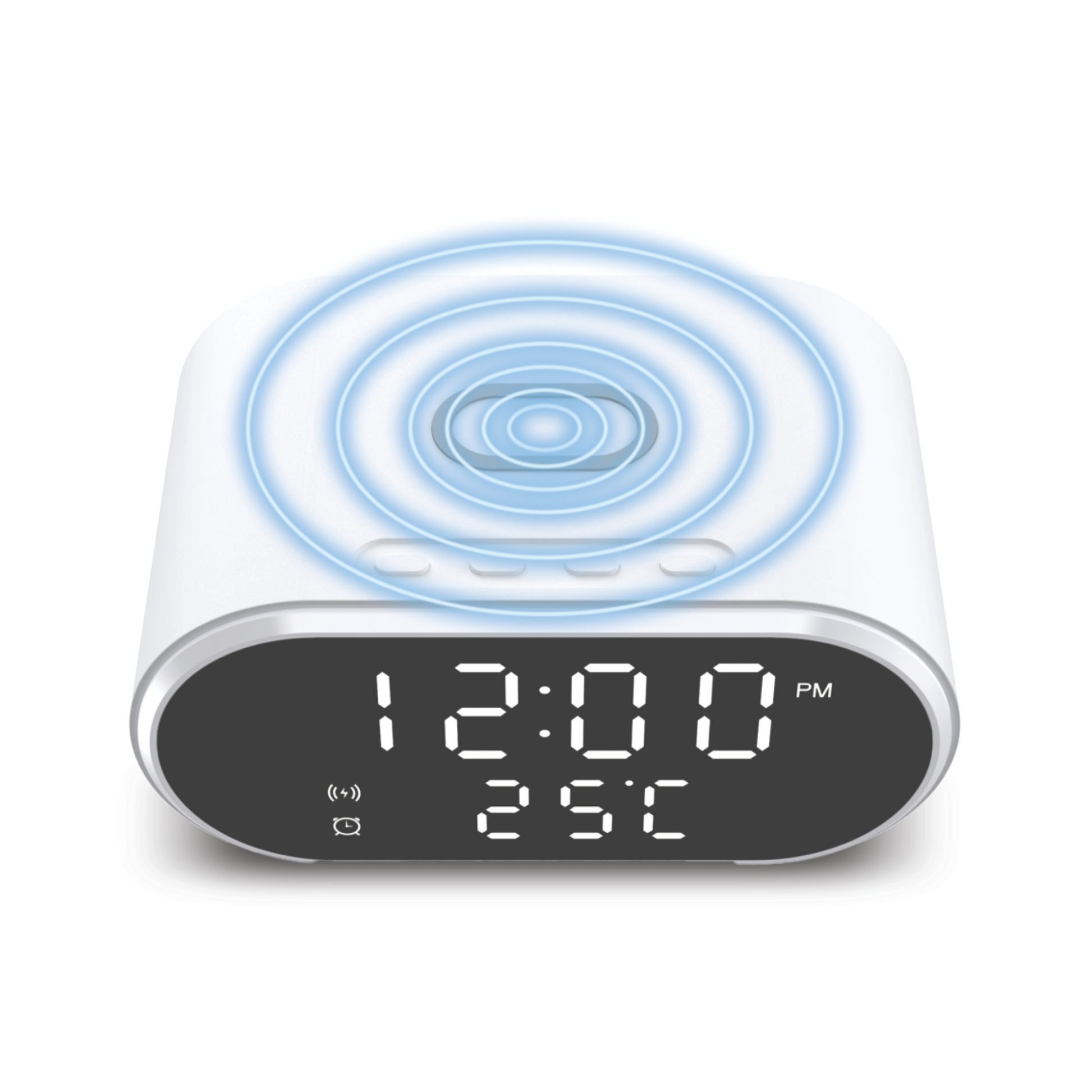 2-in-1 Digital Wireless Charging Alarm Clock | 15W Fast Qi Charger - DSL