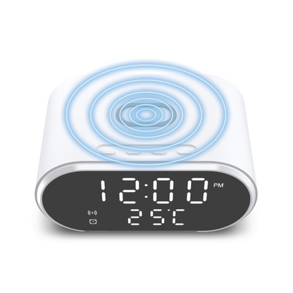 2-in-1 Digital Wireless Charging Alarm Clock | 15W Fast Qi Charger - DSL