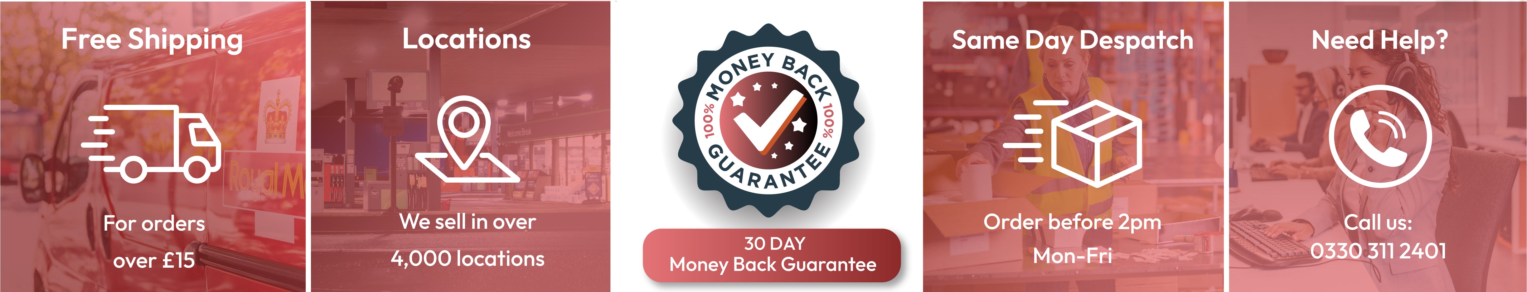 Shop with confidence with DSL. Free delivery, numerous locations, same day dispatch and excellent customer service. 30 day money back guarantee.