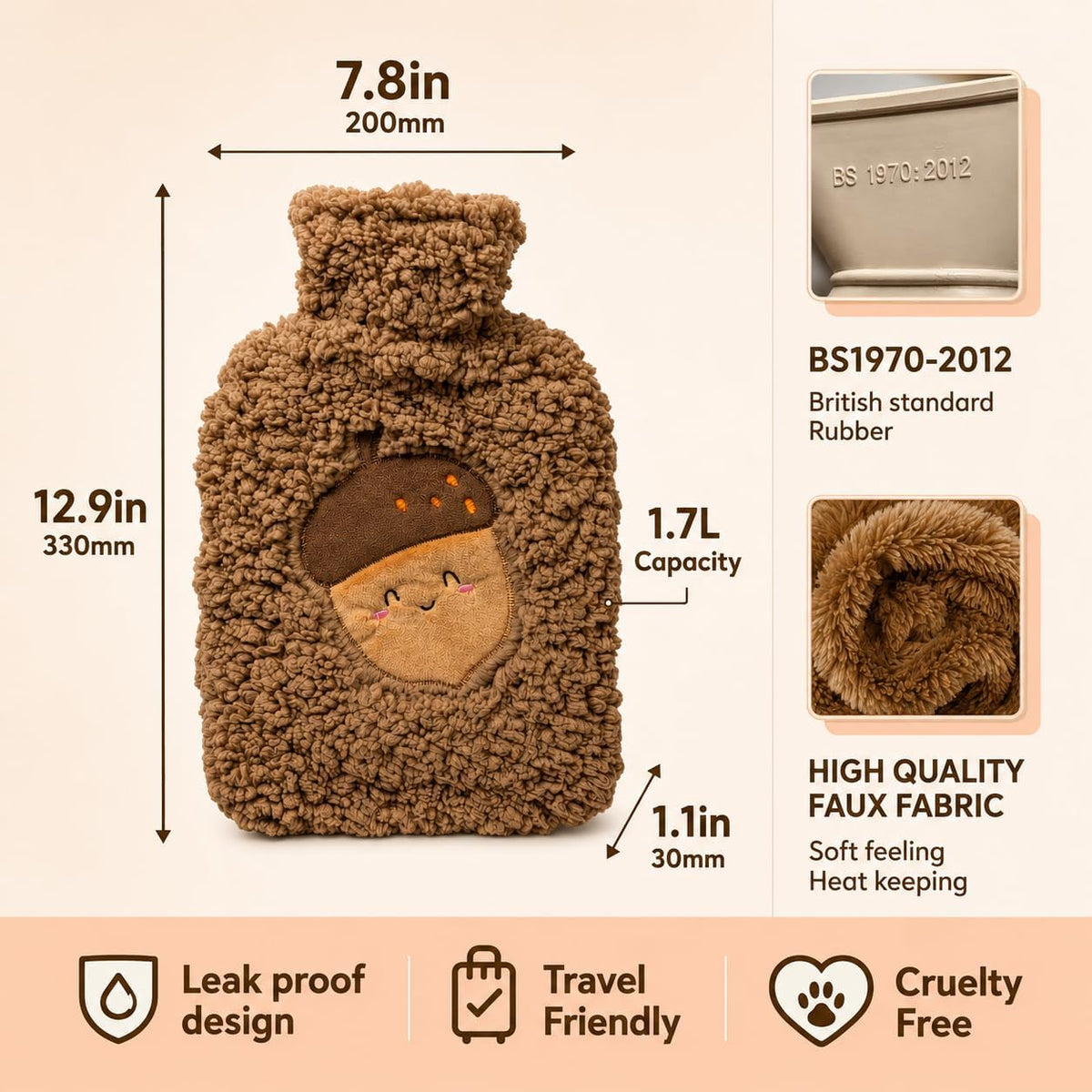 Hot Water Bottle with Soft Cover - DSL