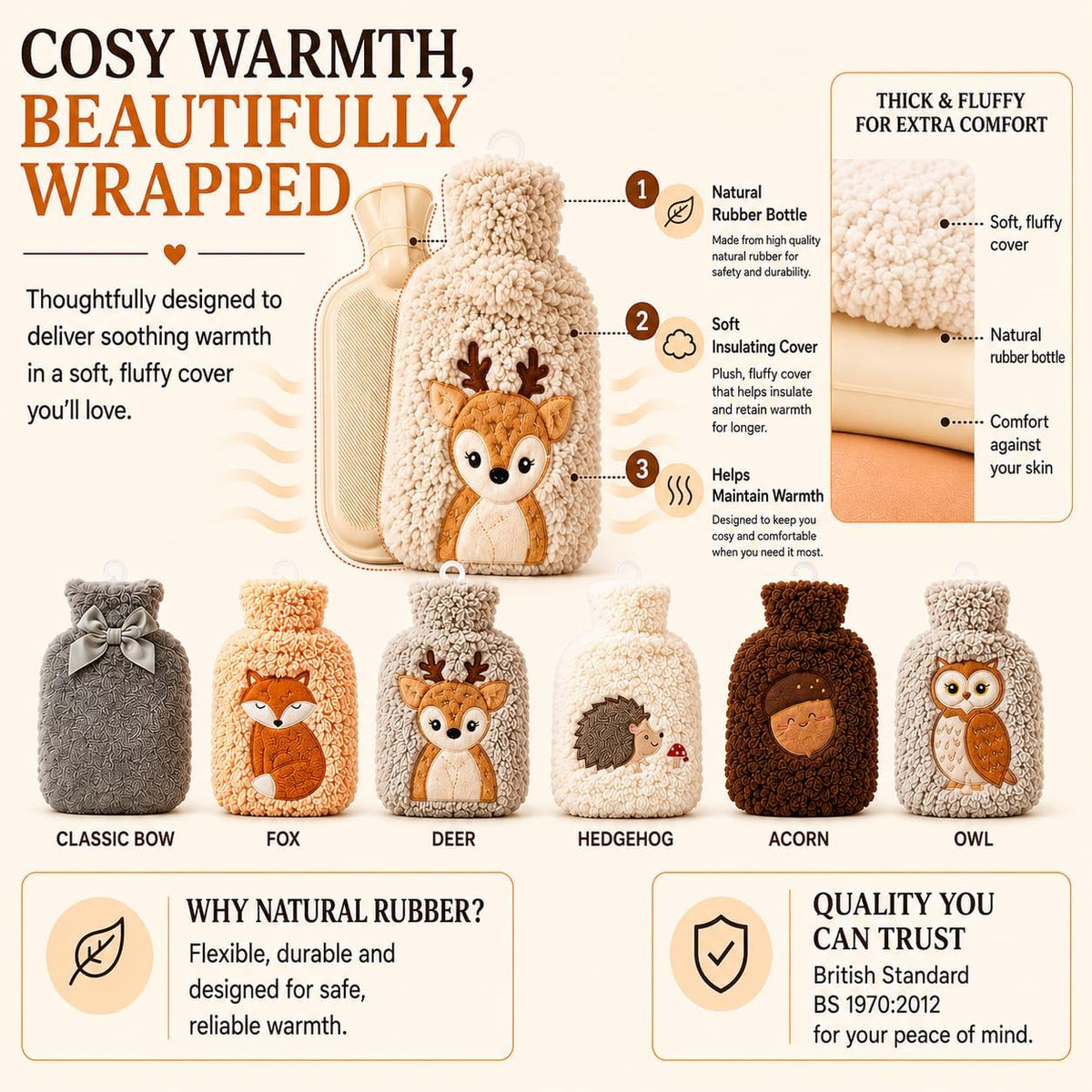 Hot Water Bottle with Soft Cover - DSL