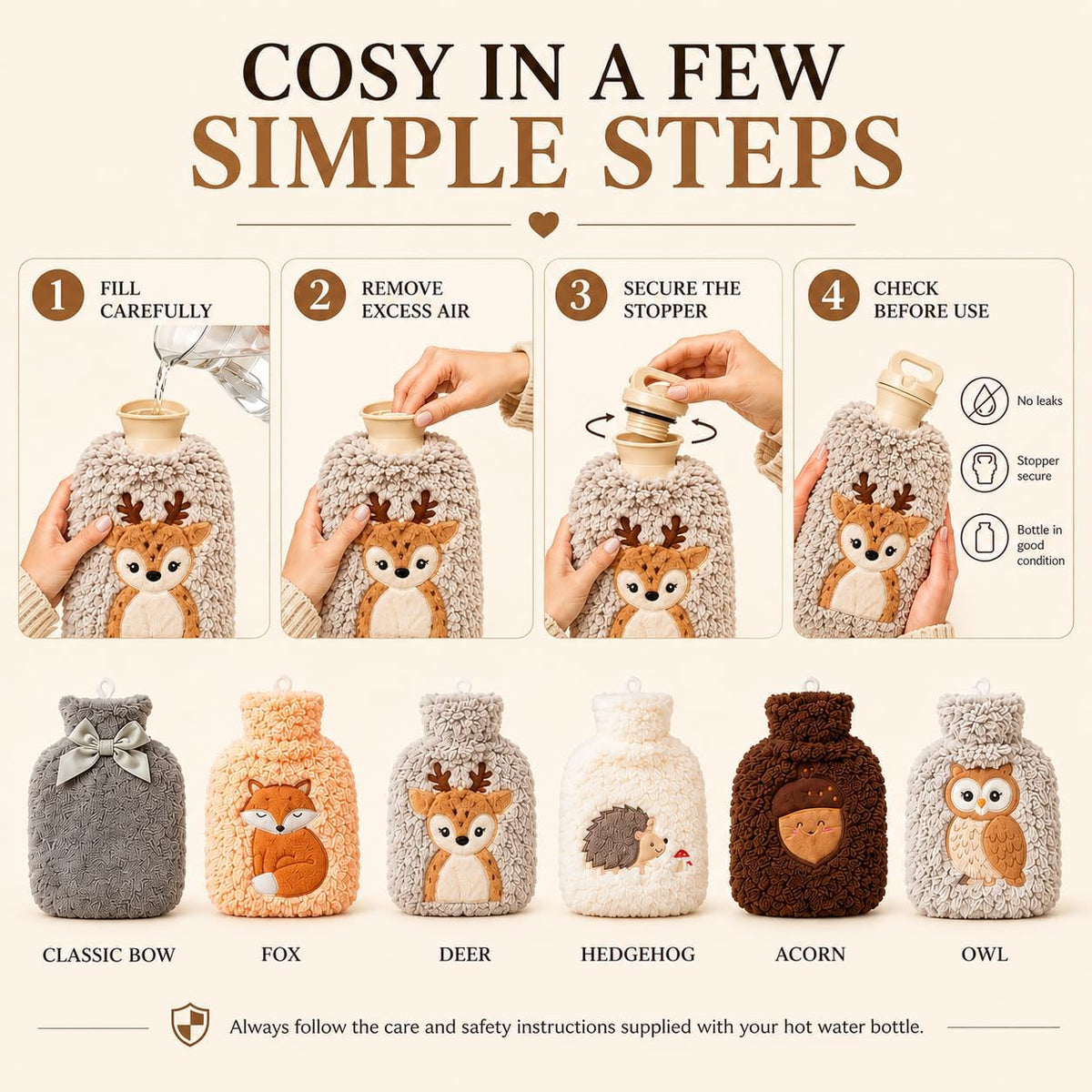Hot Water Bottle with Soft Cover - DSL