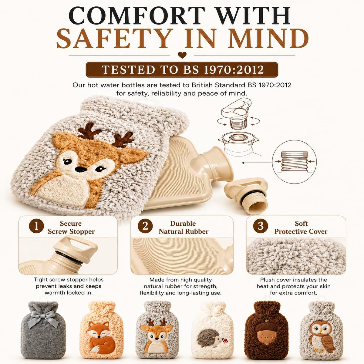 Hot Water Bottle with Soft Cover - DSL