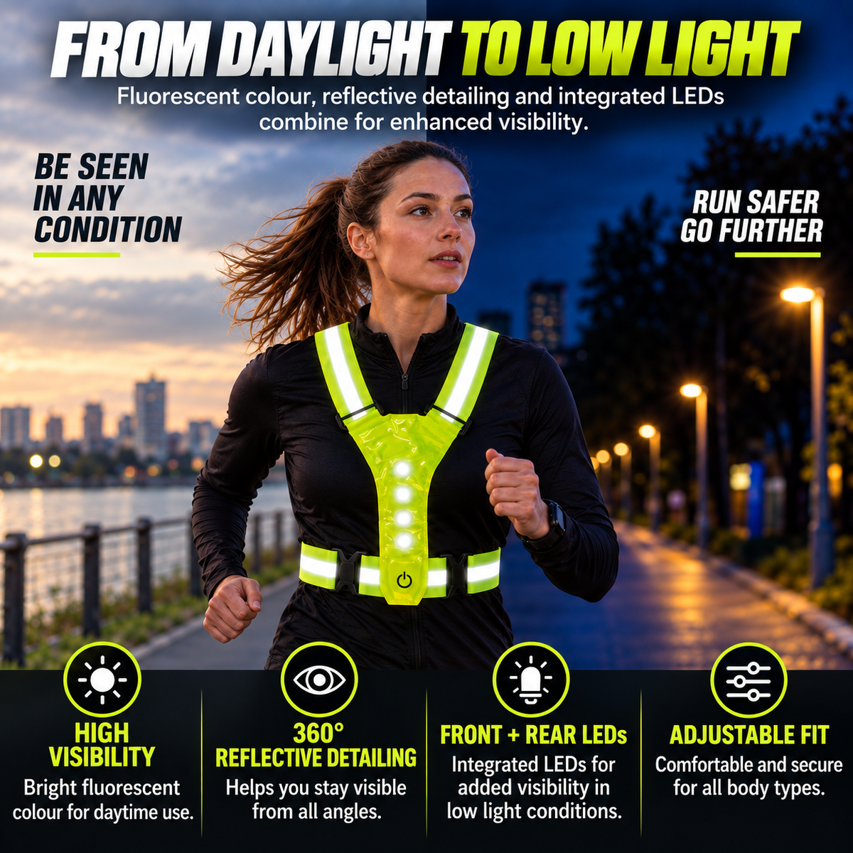 LED Strap 'n' Secure Hi Vis Lumivest - DSL - DSL