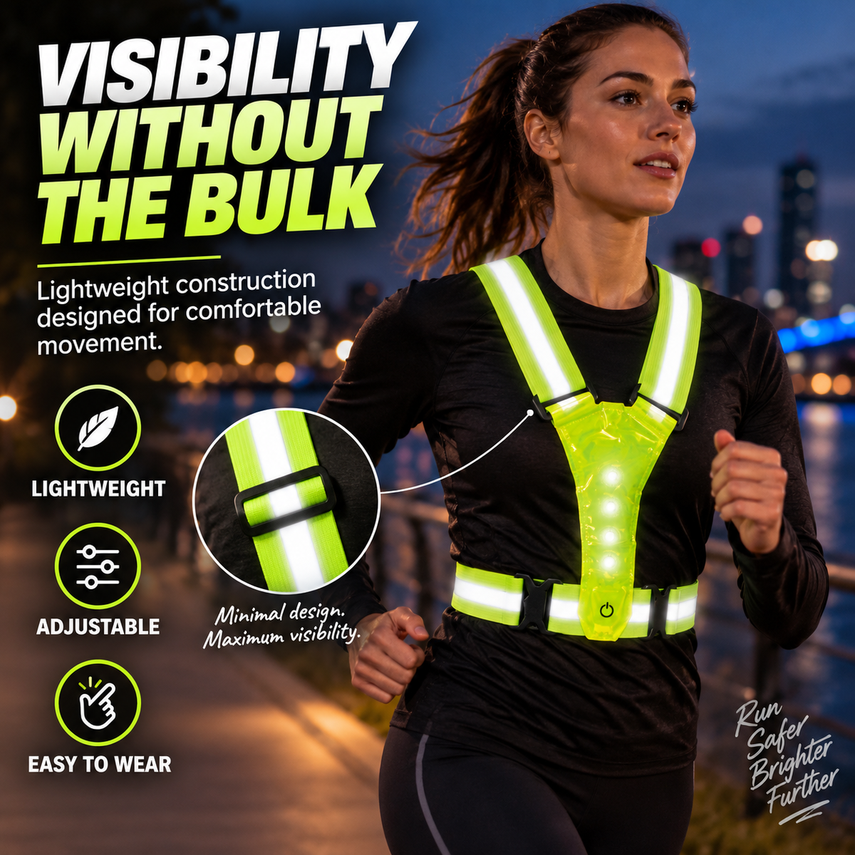 LED Strap 'n' Secure Hi Vis Lumivest - DSL - DSL