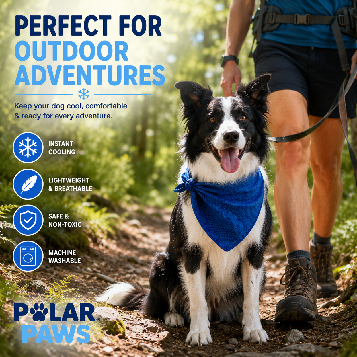 PawPride Dog Cooling Bandana - Lightweight Bandana for Dogs and Cats, Dog Cooling Collar for Summer Comfort