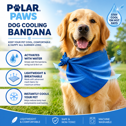 PawPride Dog Cooling Bandana - Lightweight Bandana for Dogs and Cats, Dog Cooling Collar for Summer Comfort