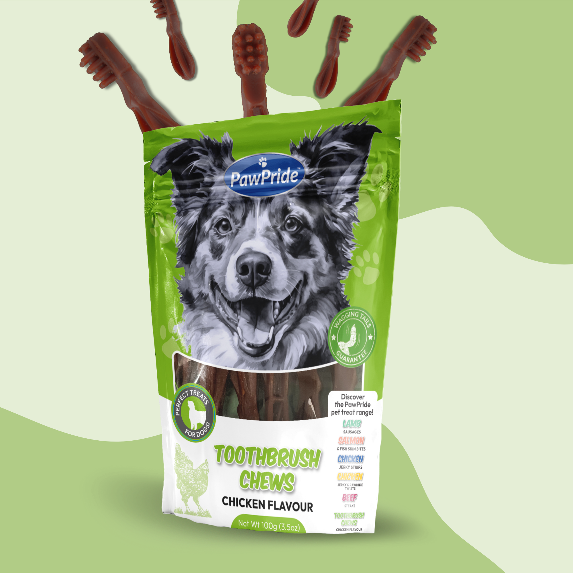 Chicken Flavoured Toothbrush Chews - Dog Treats from PawPride