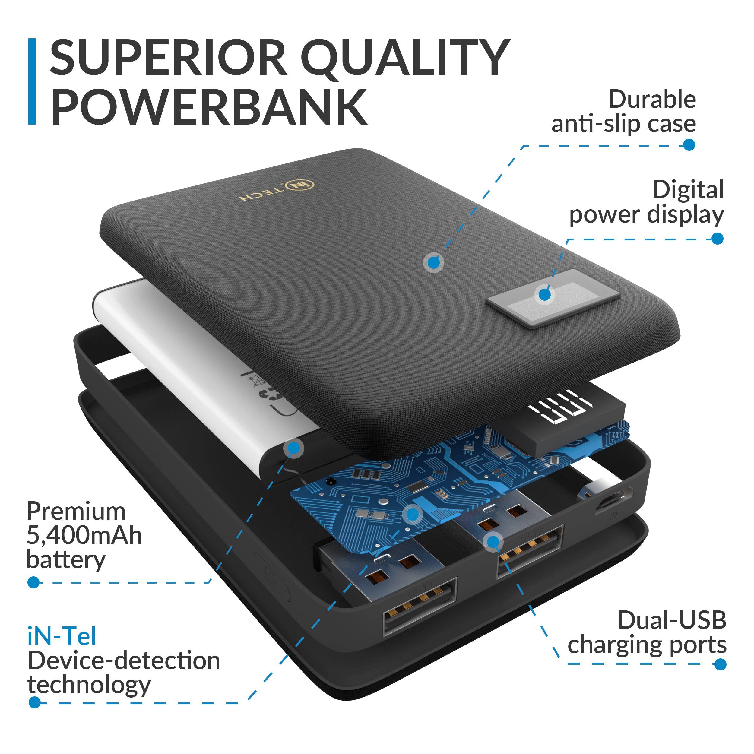 5,400 mAh Battery Power Bank - DSL