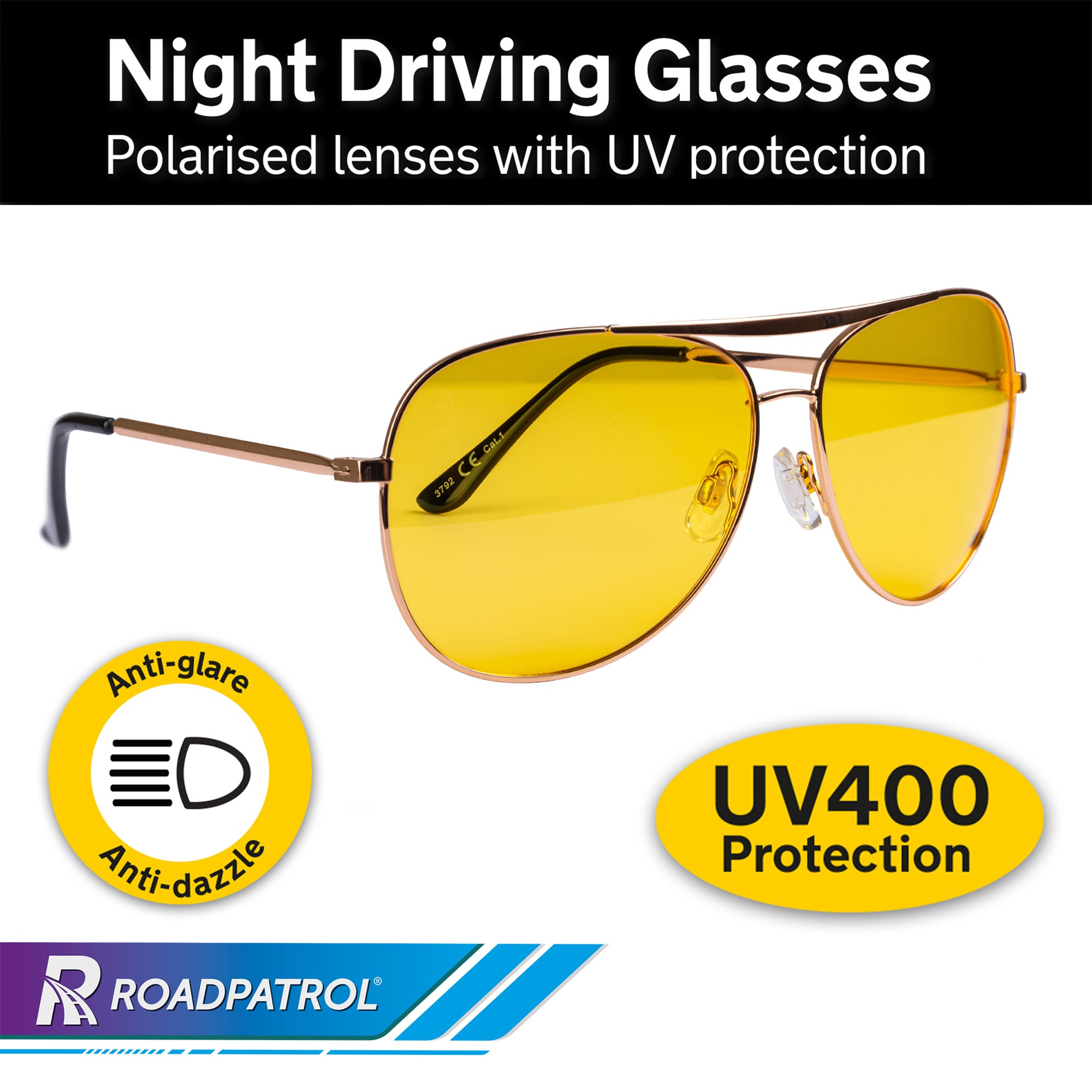 Night Driving Glasses with Anti Glare (Aviator) - DSL