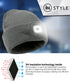 Rechargeable LED Light Thinsulate Beanie Hat (Unisex) (Grey) - DSL