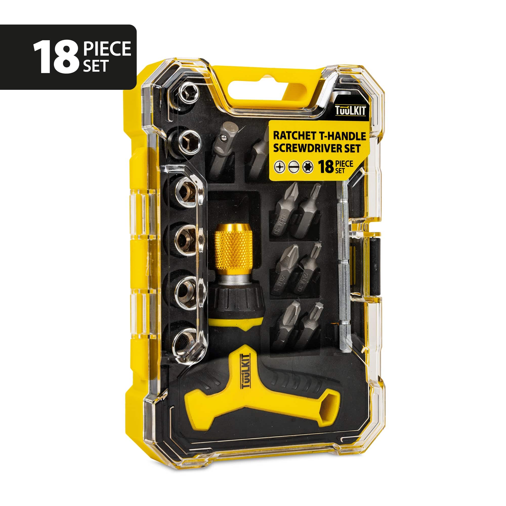 18 Piece Ratchet T-Handle Screwdriver Set - TuuLKIT - DSL