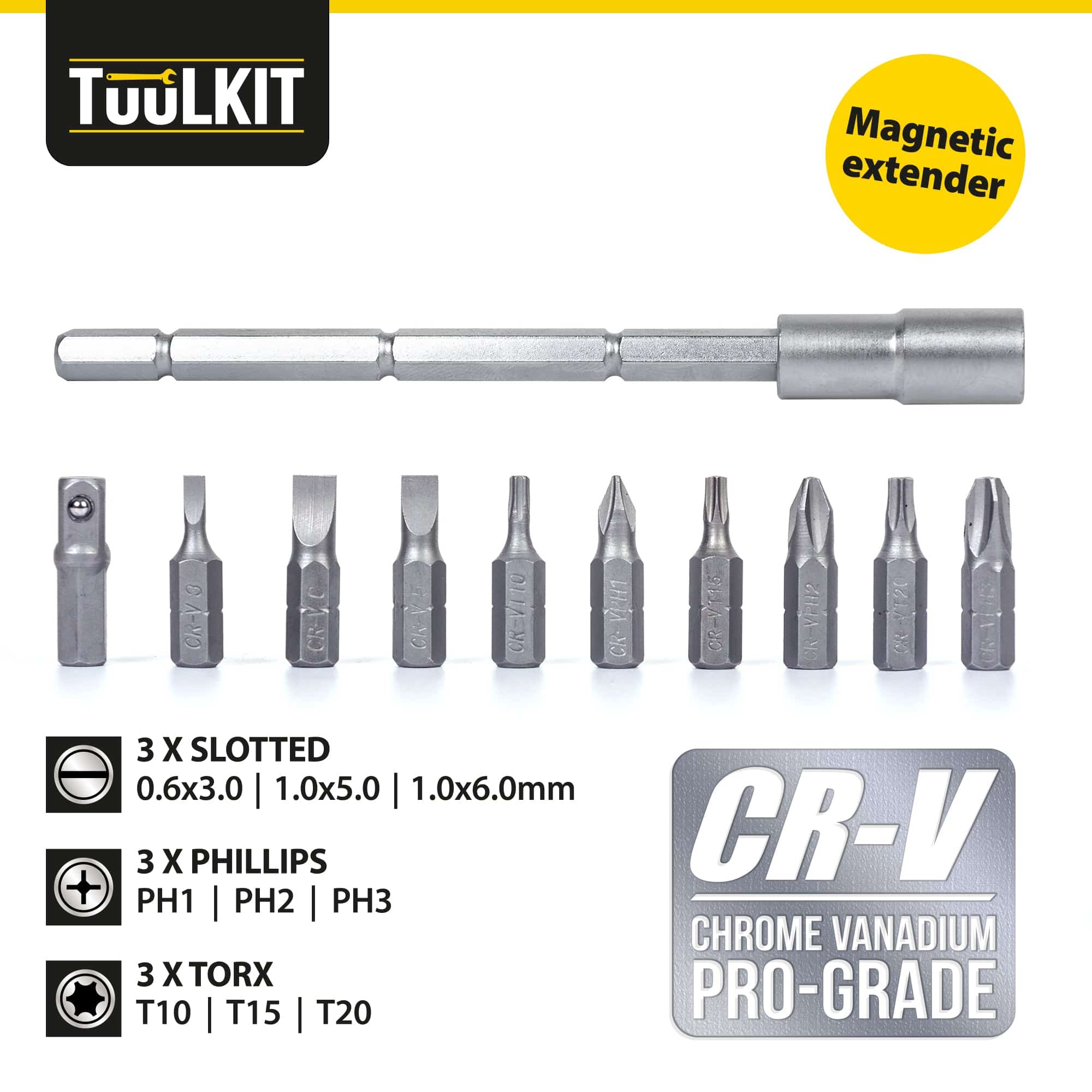 18 Piece Ratchet T-Handle Screwdriver Set - TuuLKIT - DSL