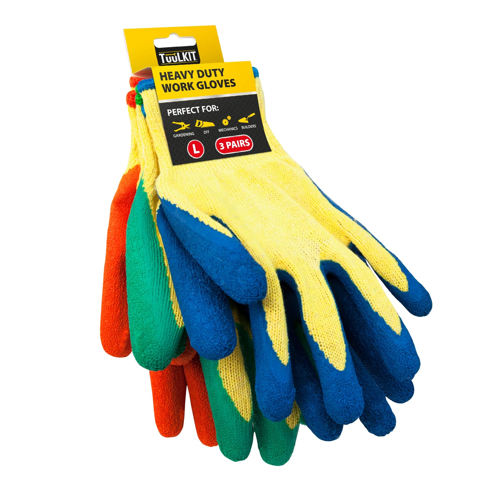 Heavy Duty Work Gloves (Pack of 3) - DSL