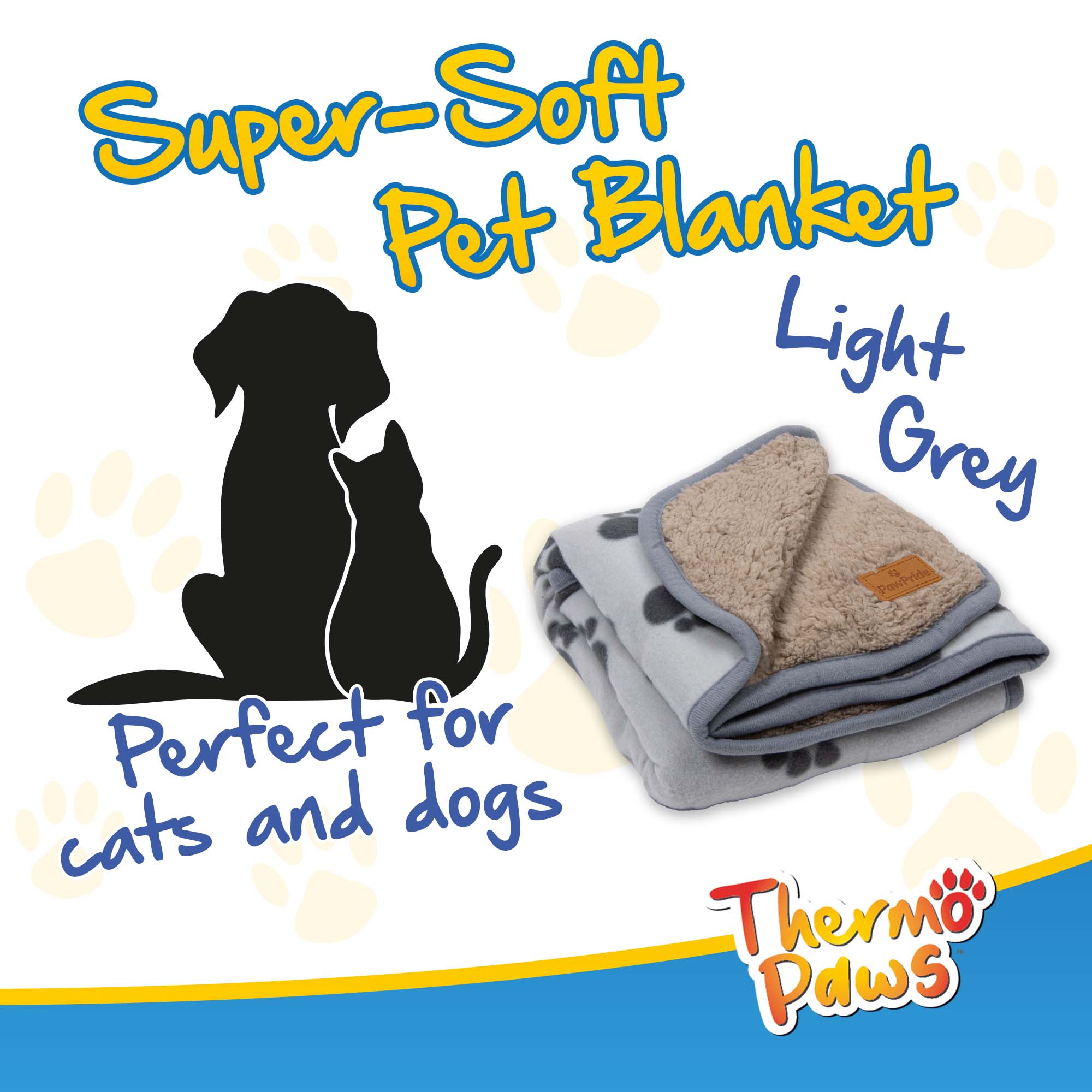 Super Soft Pet Blanket (Light Grey) - Pawpride - DSL