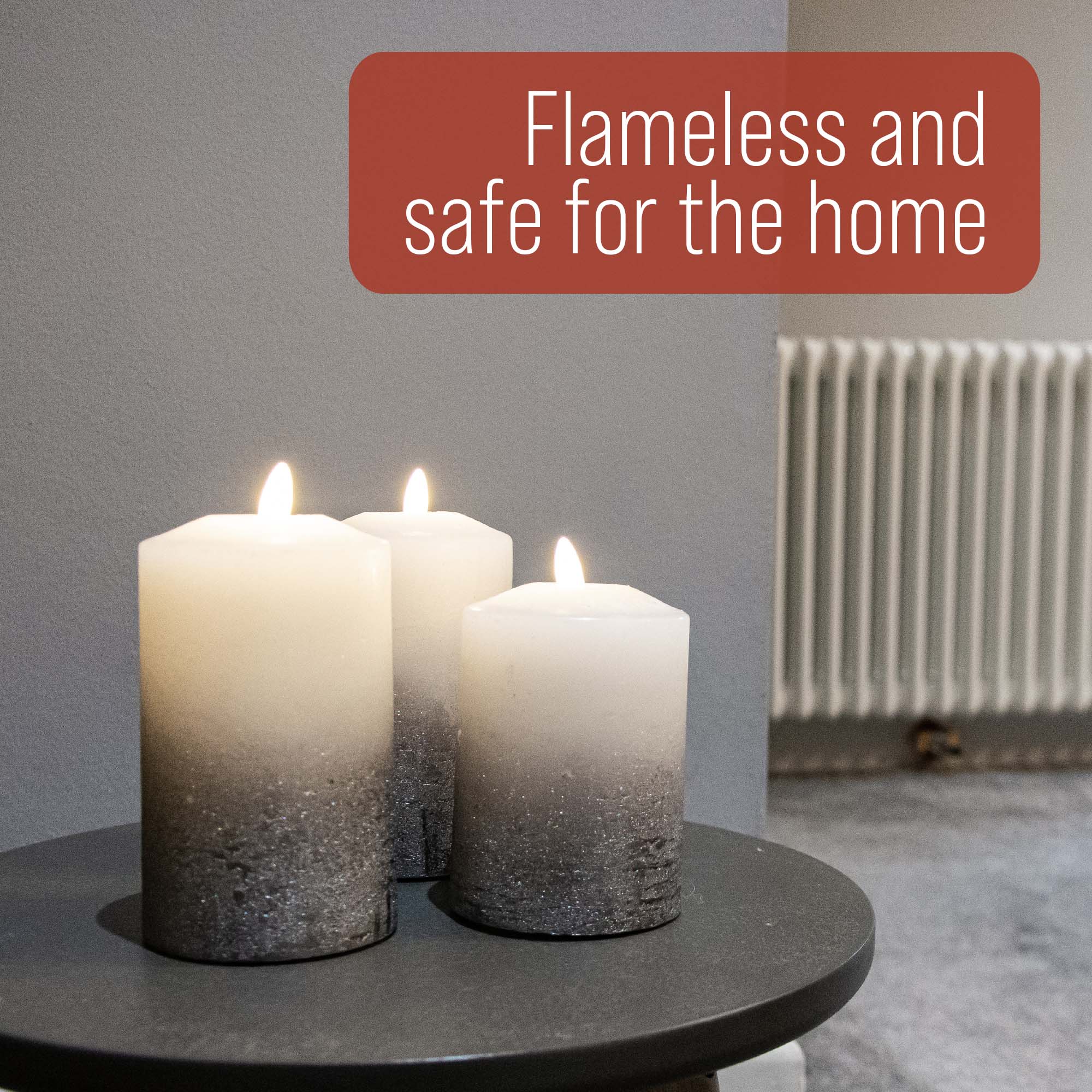 Flameless LED Candles (Ombre) with remote control (Set of 3) - DSL