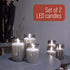 LED Flameless Candles Glass Set with Remote Control (Set of 2) - DSL
