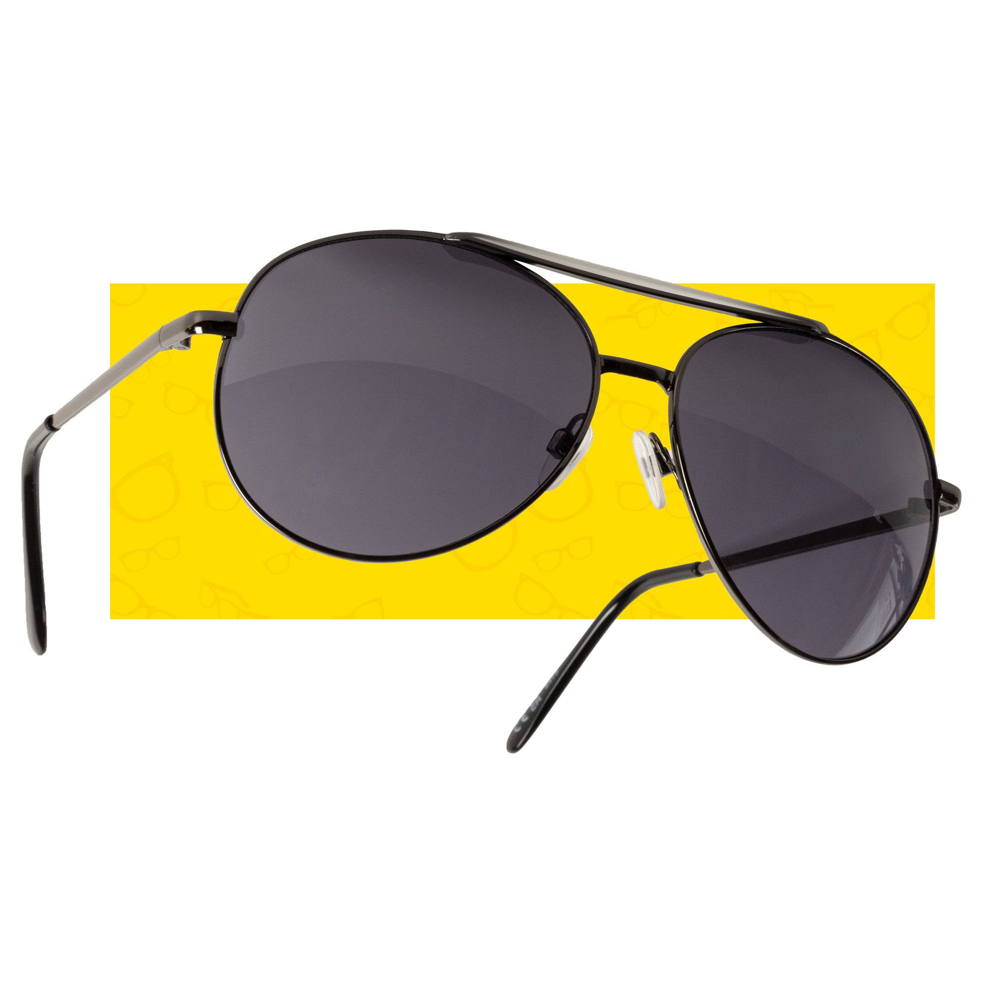 Aviator Sunglasses (Black) - Foster Grant - DSL