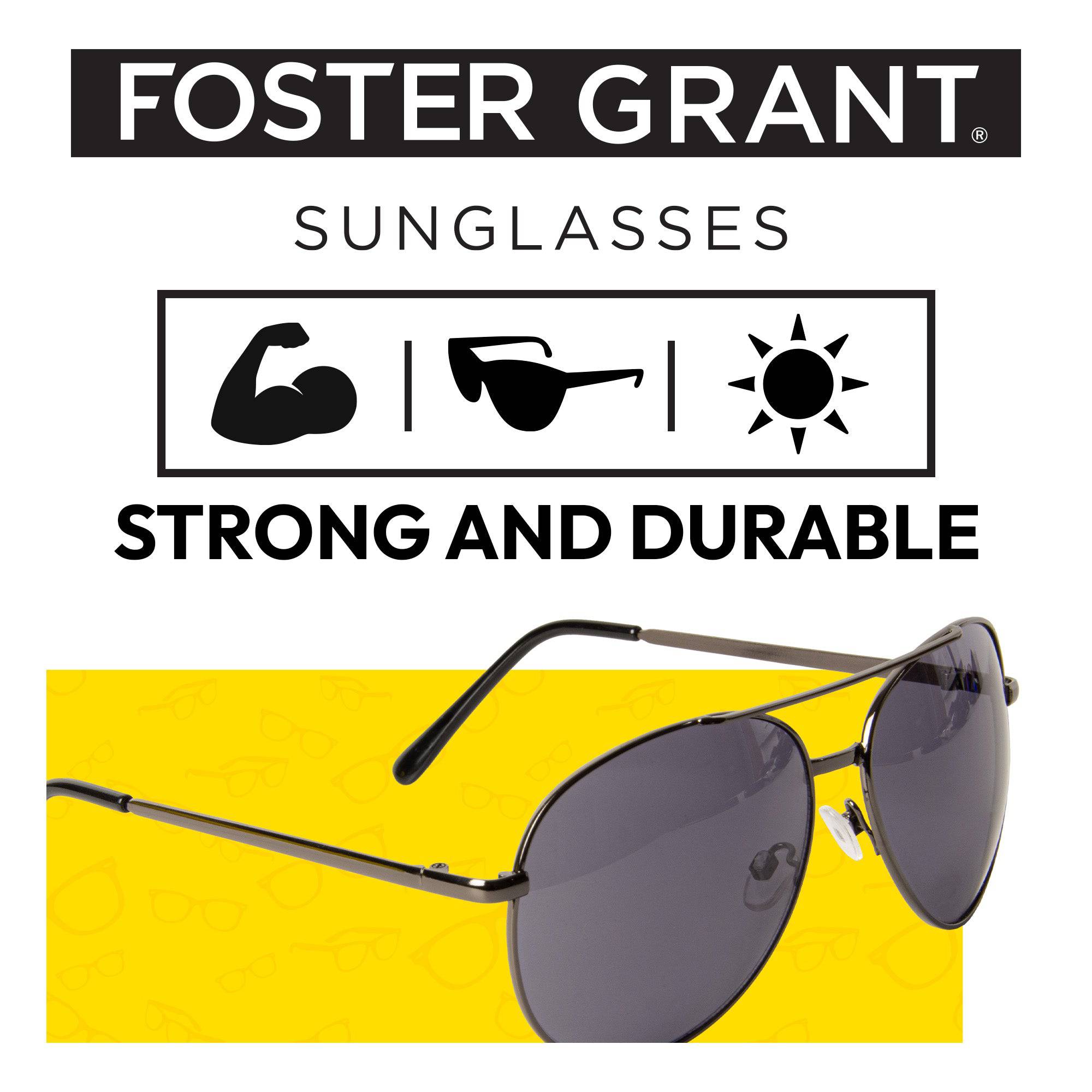 Aviator Sunglasses (Black) - Foster Grant - DSL