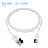 Micro USB Cable Charger and Data Transfer Cable 1.2m (White) - iN Tech - DSL